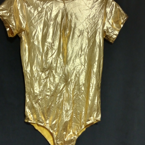 Ifel Tops Metallic Gold Bodysuit Poshmark